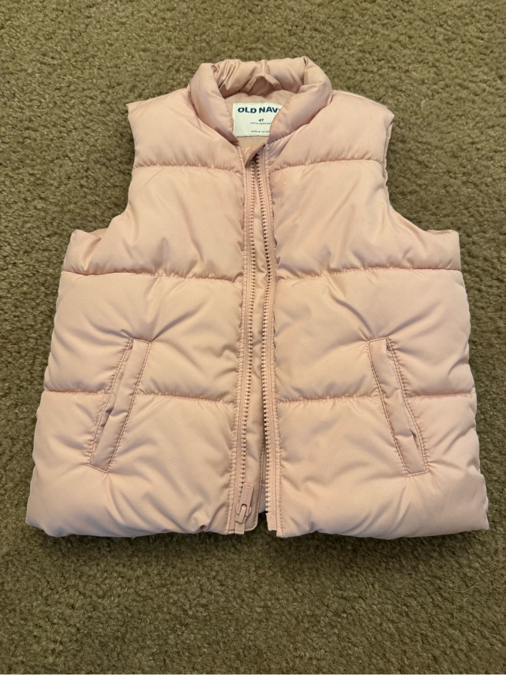 Old Navy Kids Pale Pink Quilted Puffer Vest